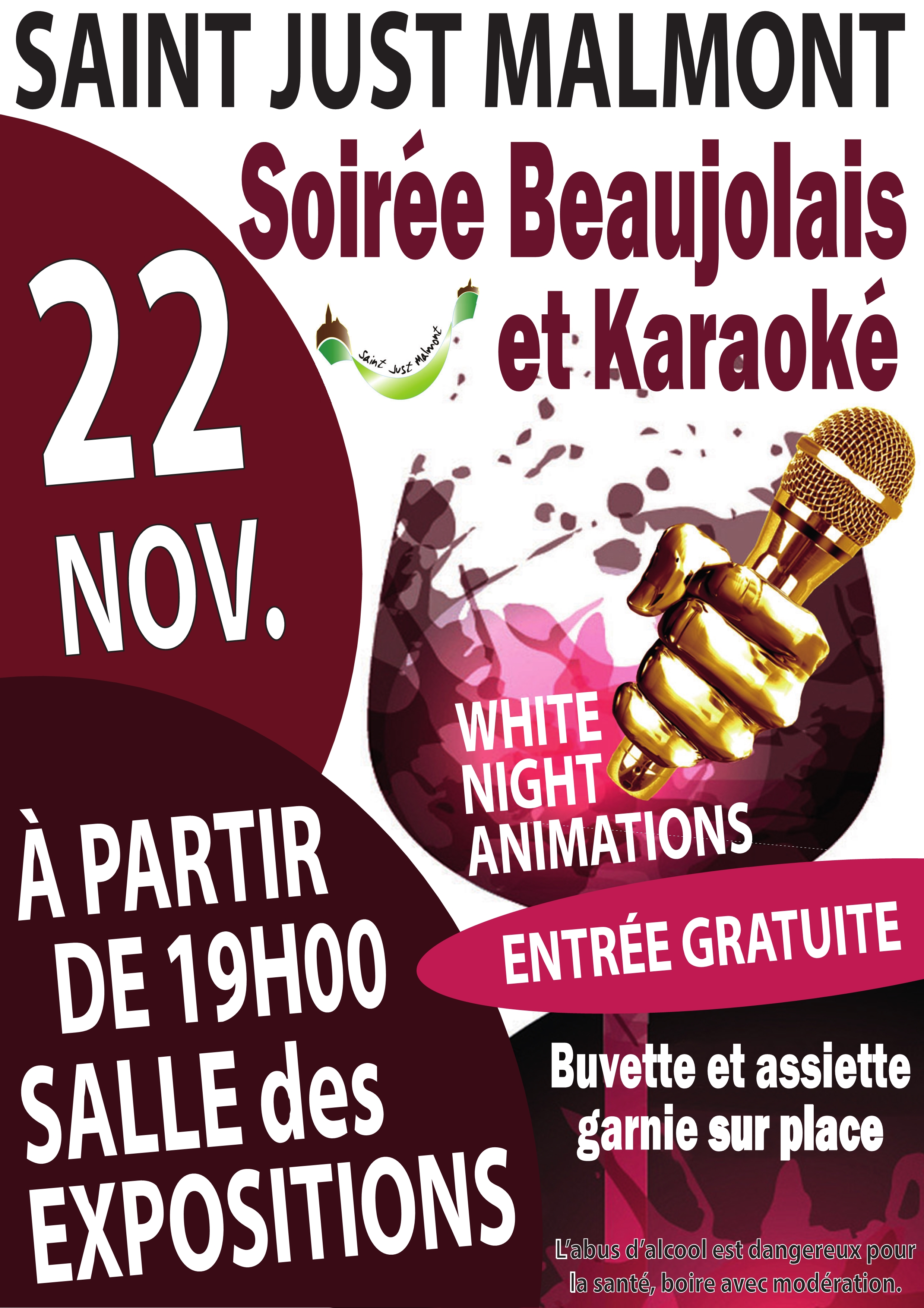 Soirée karaoké et beaujolais nouveau_Saint-Just-Malmont