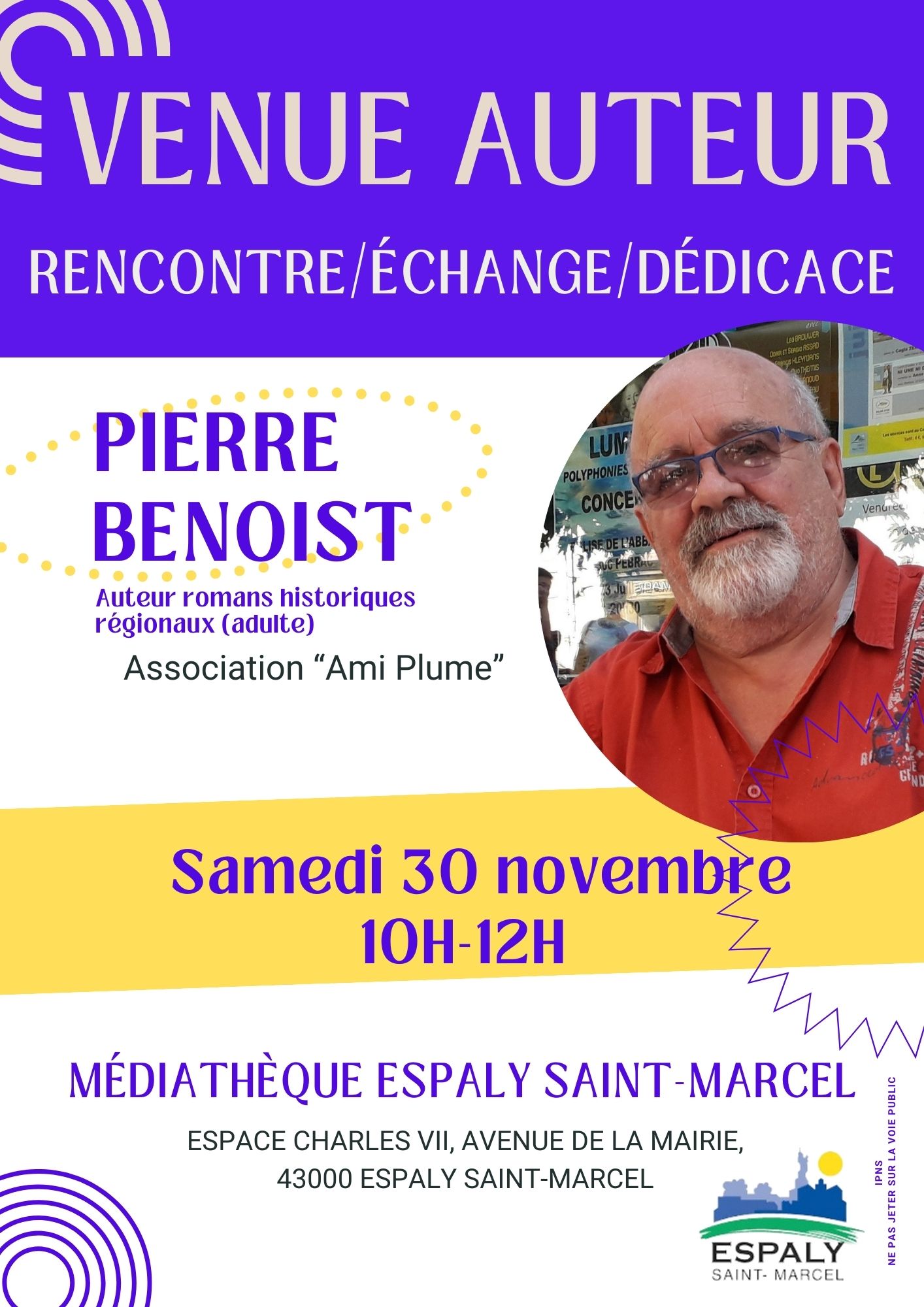 EVE_Rencontre Ami Plume - Pierre Benoist_Espaly-Saint-Marcel