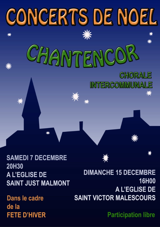 Fête d'hiver - concert de Noël_Saint-Just-Malmont