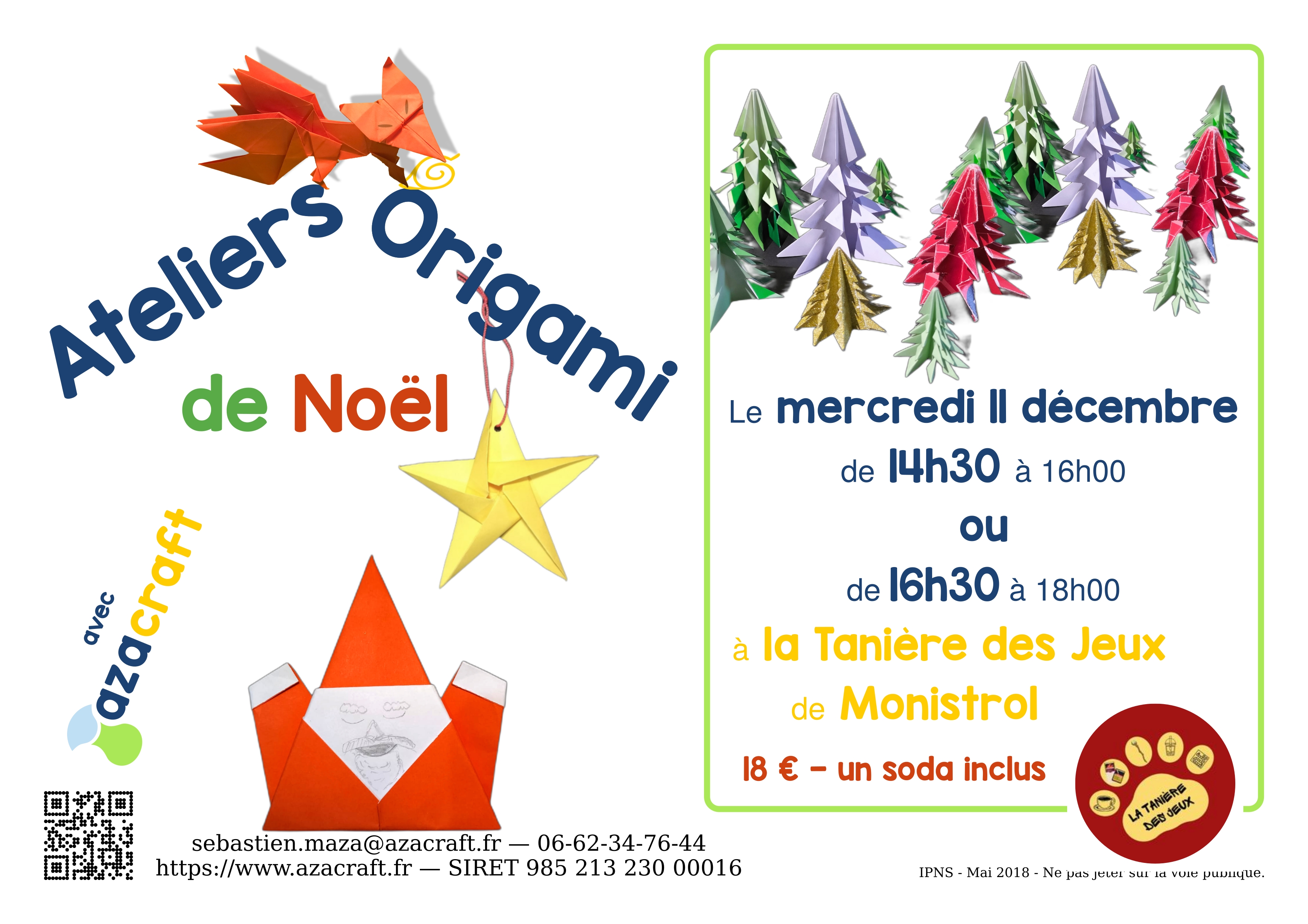 eve -Ateliers d'origami de Noël avec Azacraft_Monistrol-sur-Loire