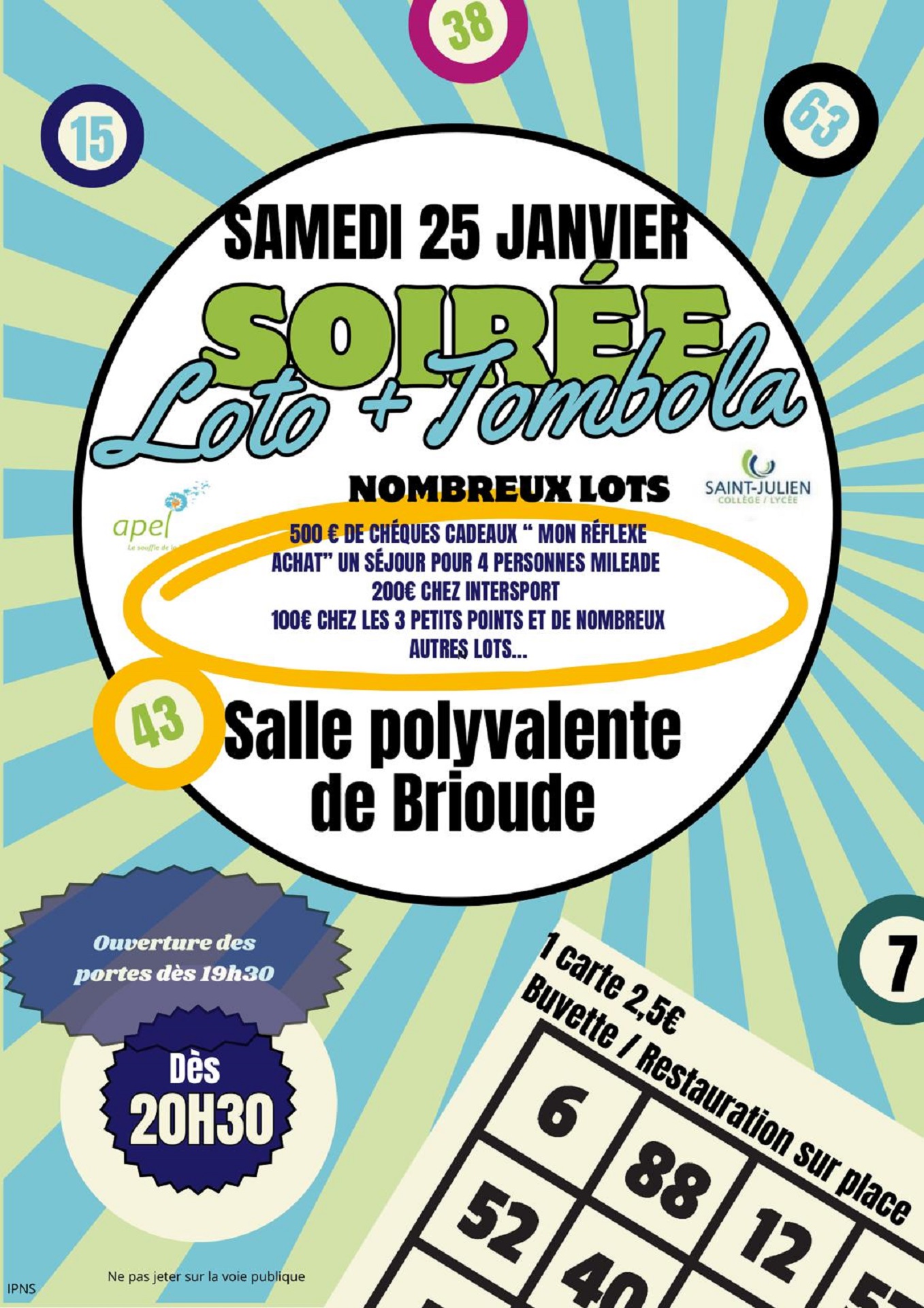 Soirée loto + tombola_Brioude