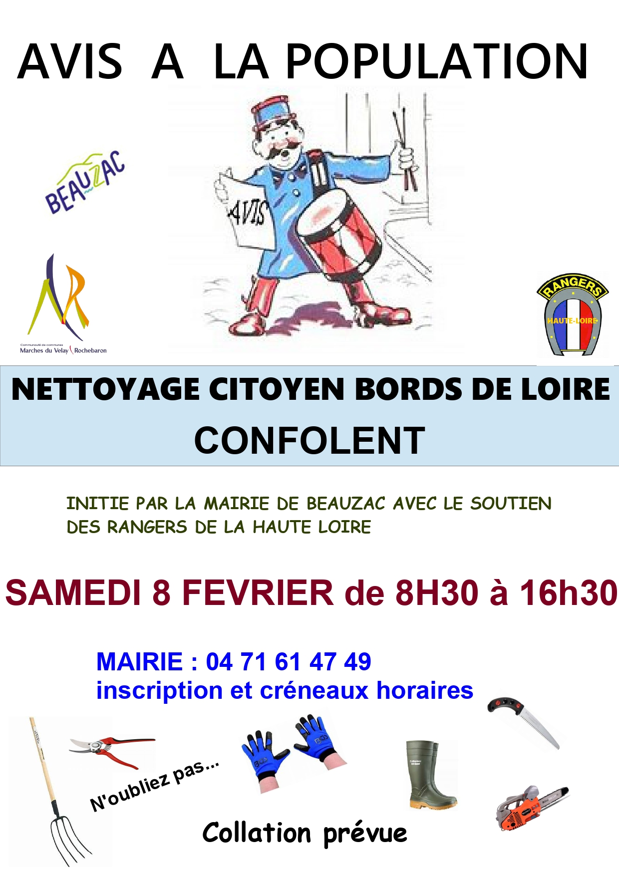 Nettoyage citoyen bords de Loire_Beauzac