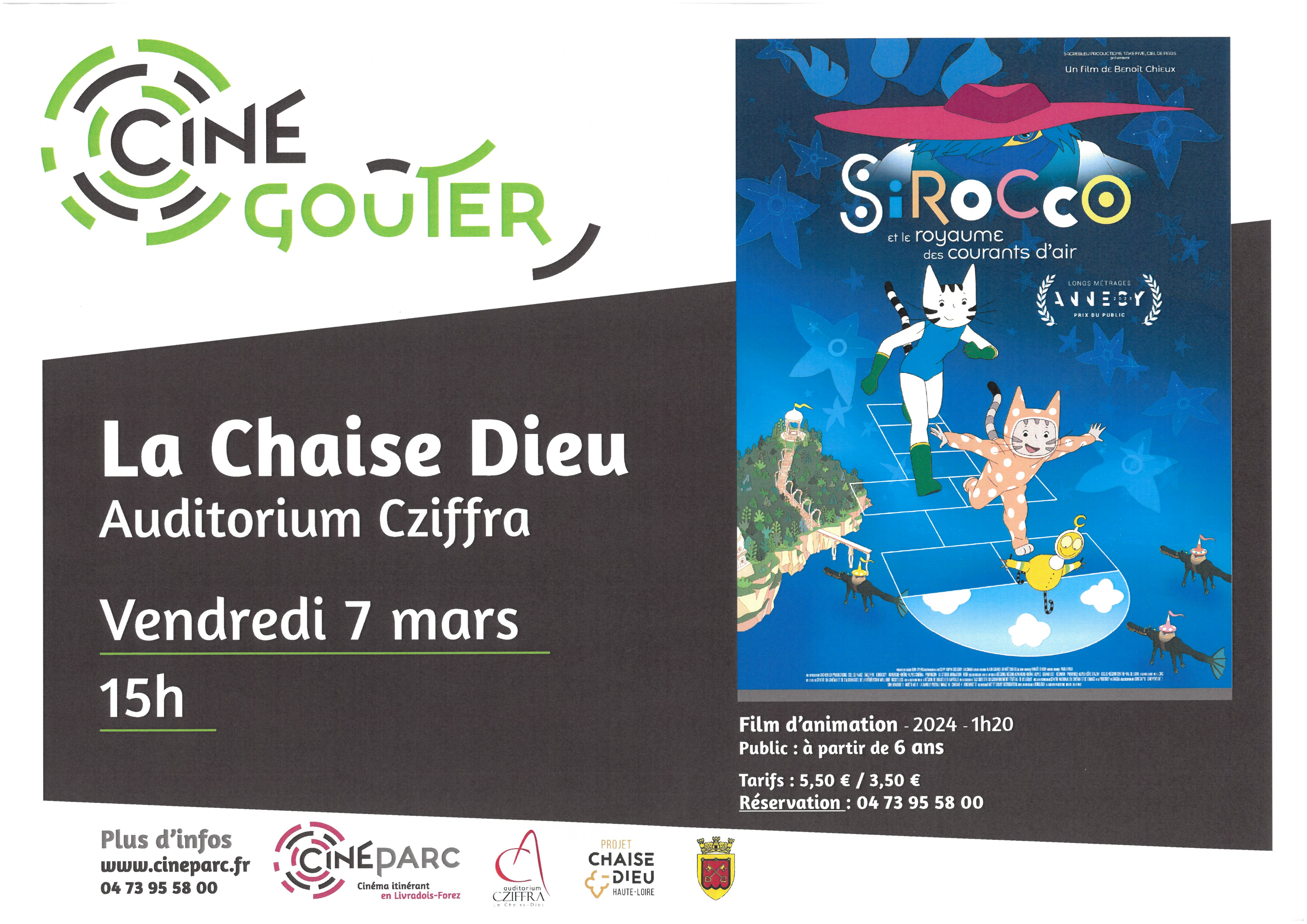 EVE-Ciné goûter : "Sirocco et le royaume des courants d'air"_La Chaise-Dieu