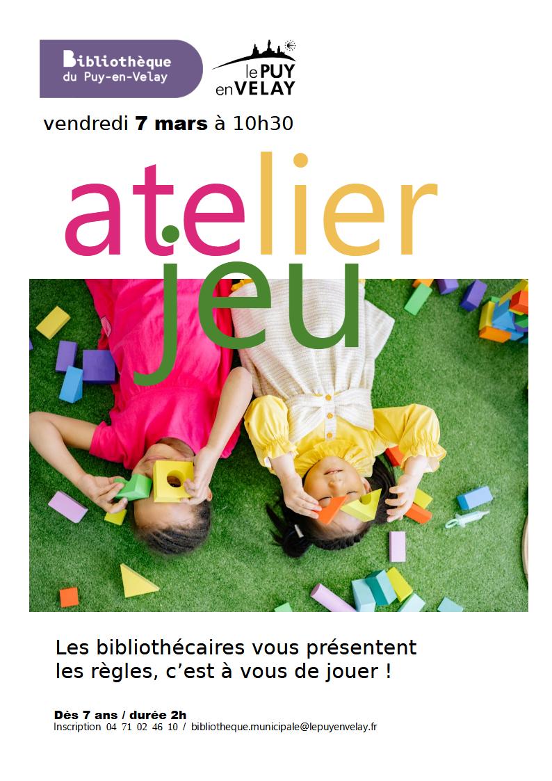 EVE_Bibliothèque du Puy : Atelier jeu_Le Puy-en-Velay