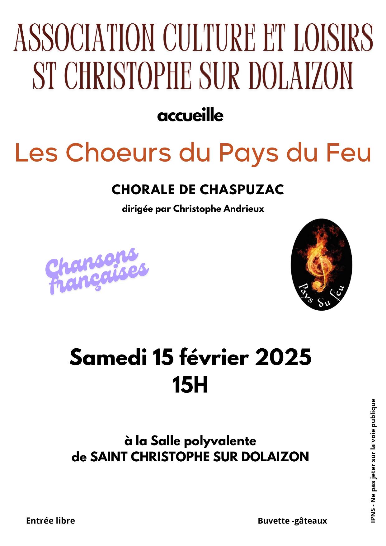 EVE_Concert choral : les chœurs du pays du feu_Saint-Christophe-sur-Dolaison