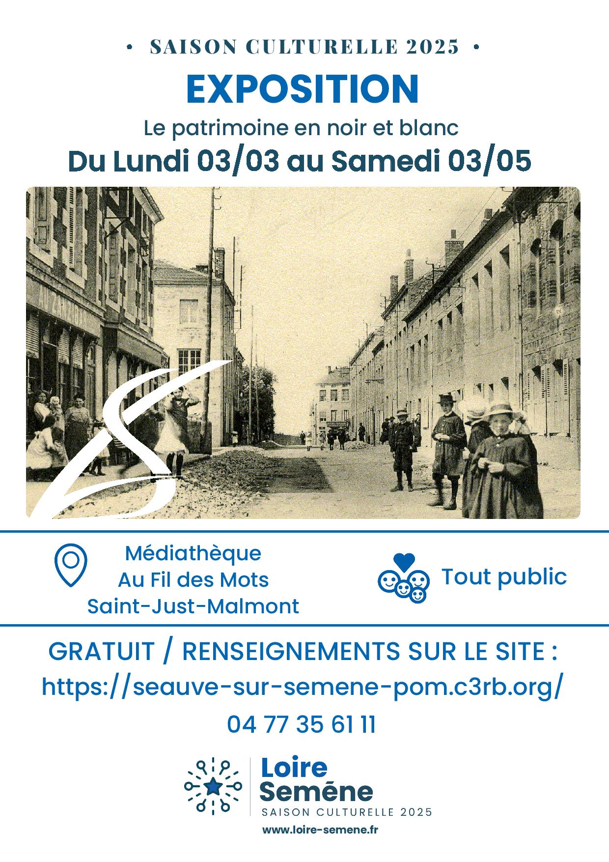 Exposition "Le patrimoine en noir et blanc"_Saint-Just-Malmont