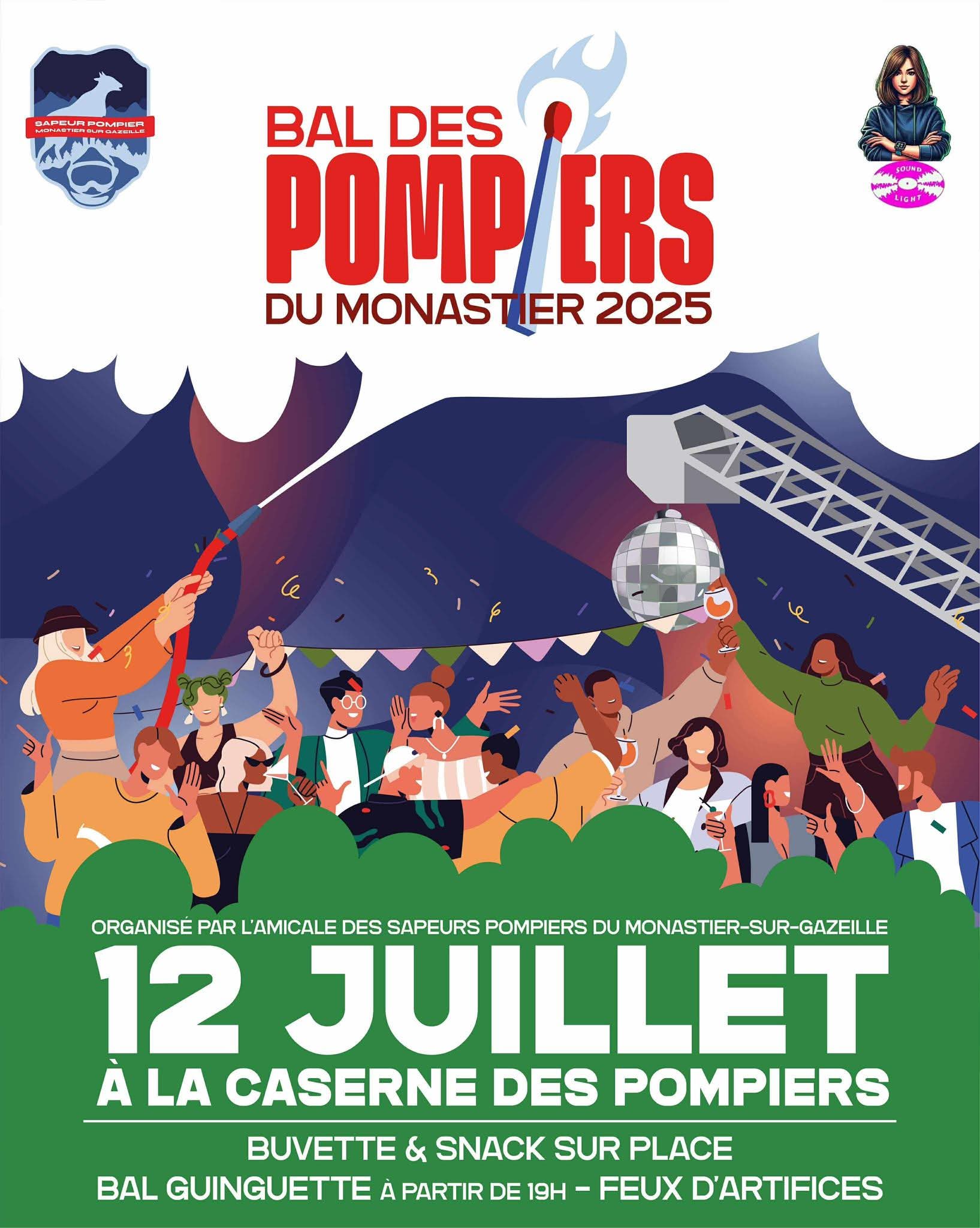 Bal des pompiers et feu d'artifice_Le Monastier-sur-Gazeille
