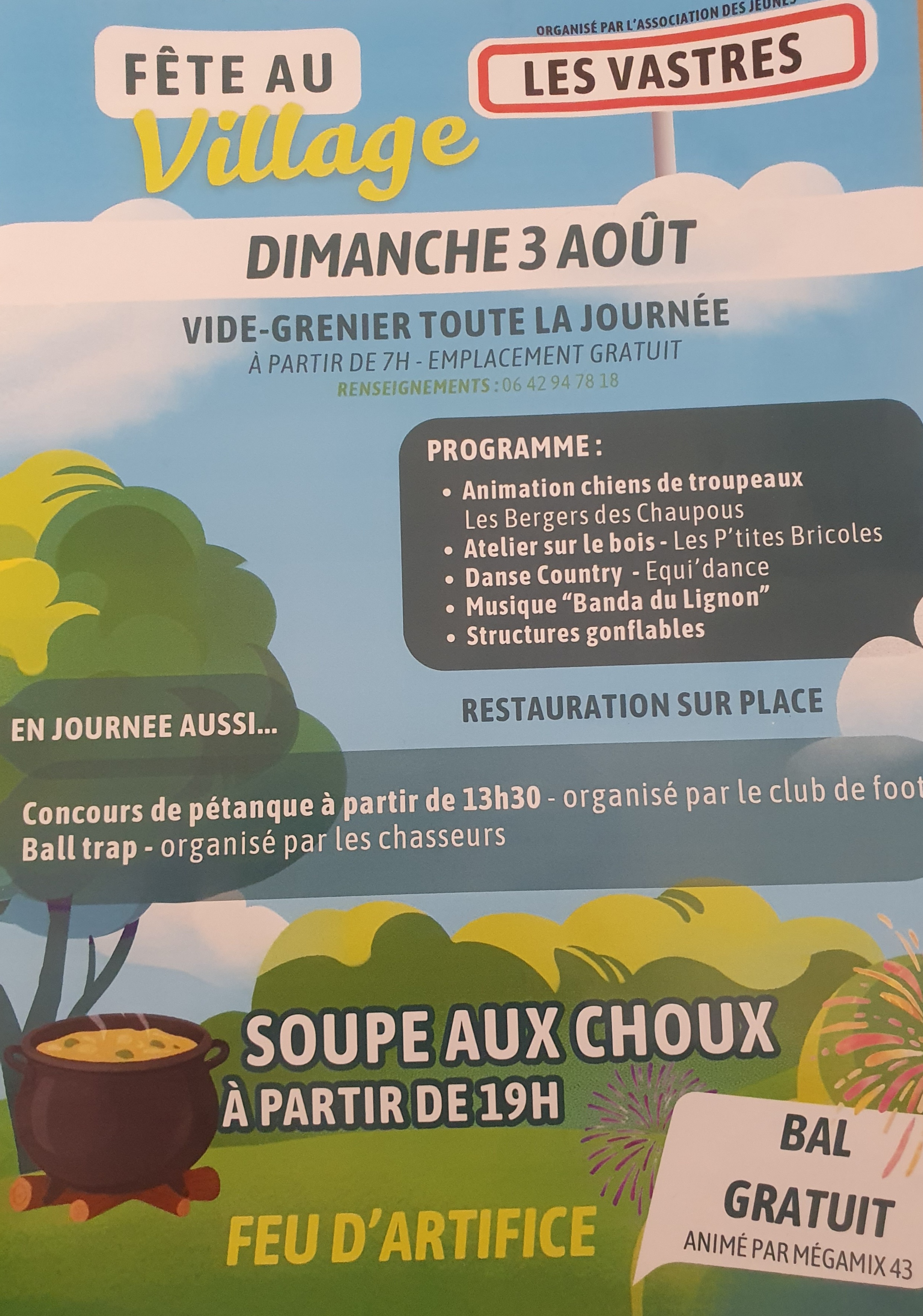 Fête du village, vide grenier_Les Vastres