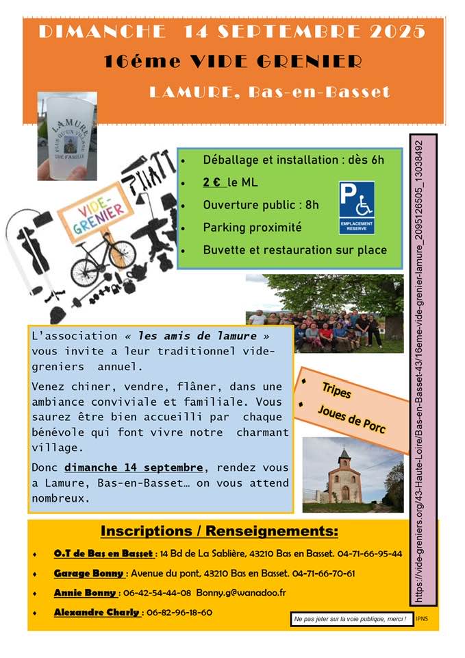 Vide grenier au village de Lamure_Bas-en-Basset