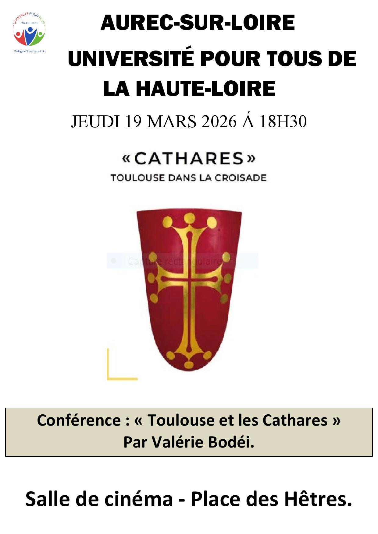 Conférence "Toulouse et les Cathares"_Aurec-sur-Loire