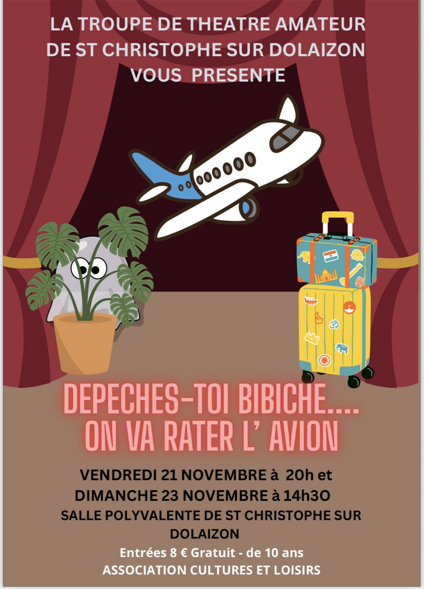EVE_Théâtre : Dépêche-toi Bibiche... on va rater l'avion_Saint-Christophe-sur-Dolaison