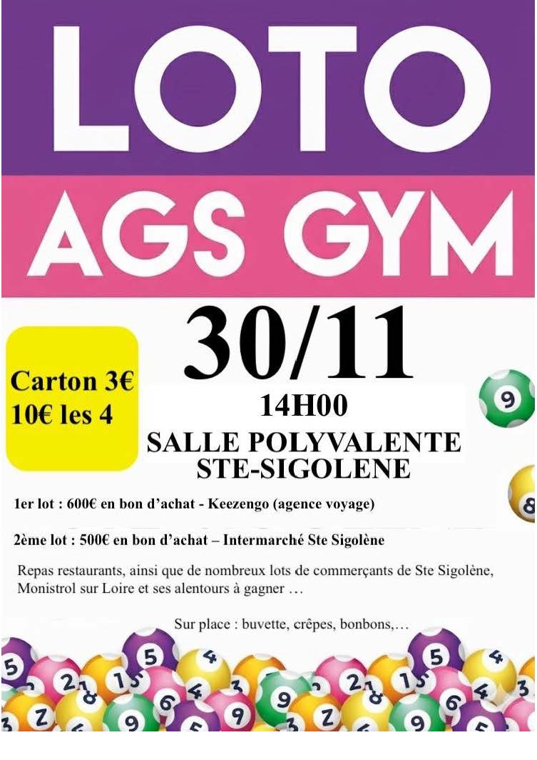 Loto de l'AGS GYM_Sainte-Sigolène