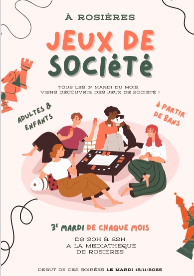 Jeux de sociétés à la médiathèque de Rosières_Rosières