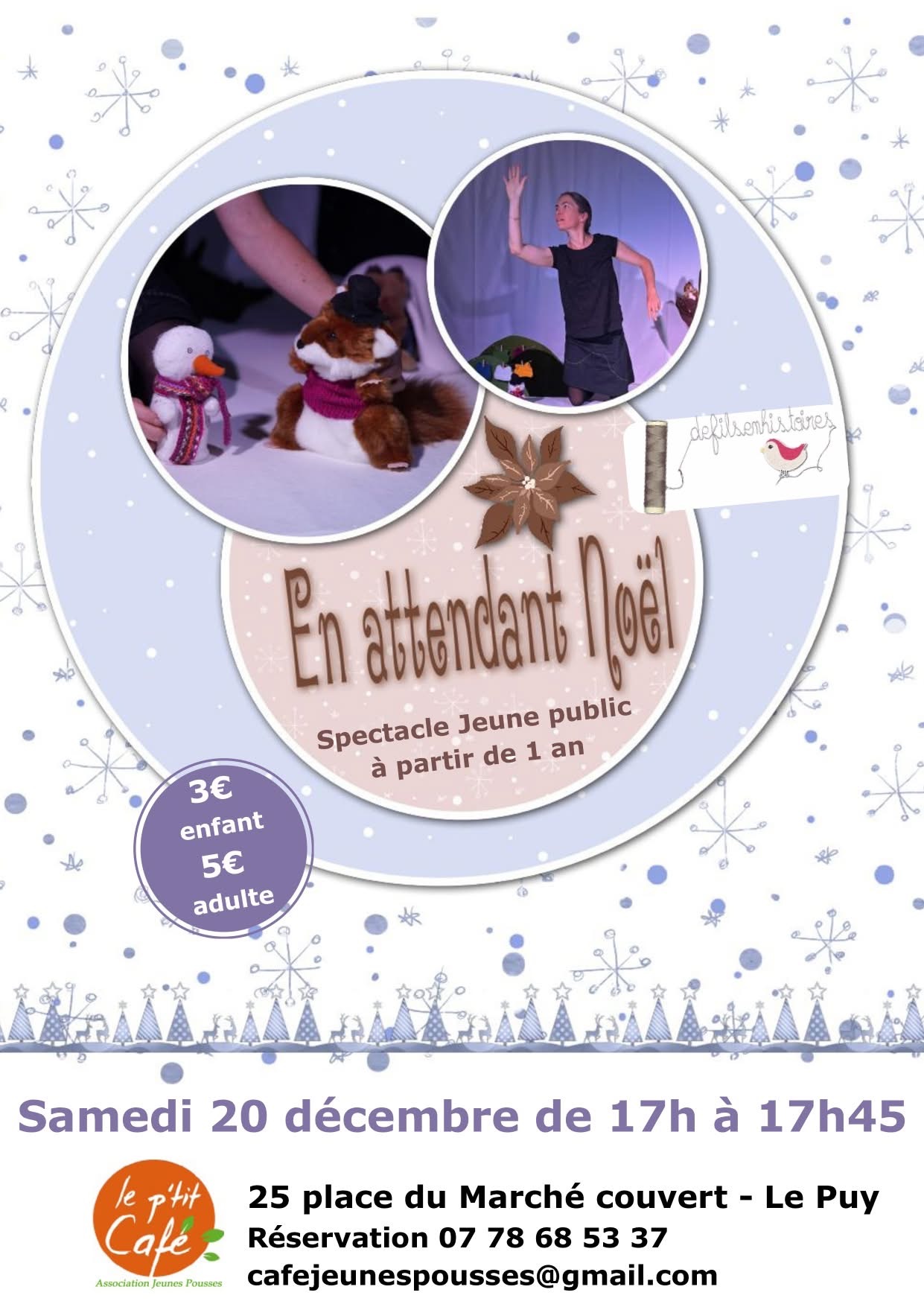 Le P'tit Café : Spectacle jeune public "En Attendant Noël"_Le Puy-en-Velay