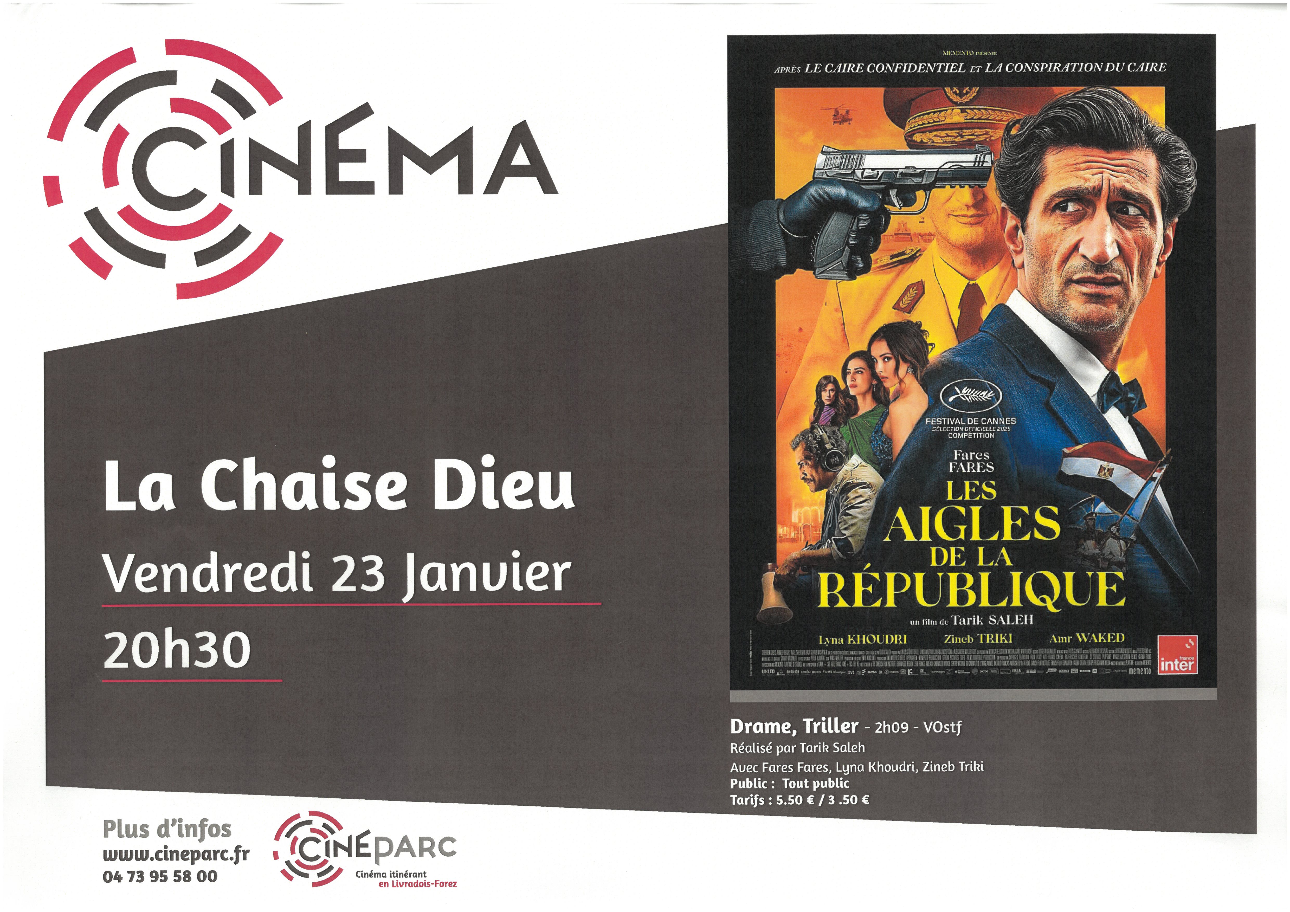 EVE-Séance de cinéma "Les aigles de la République" _La Chaise-Dieu-Affiche