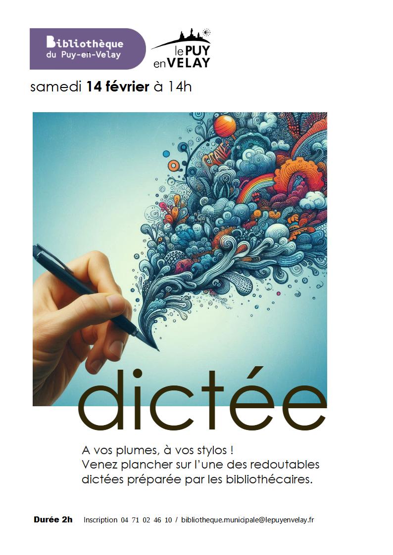 EVE_Bibliothèque du Puy : Dictée_Le Puy-en-Velay