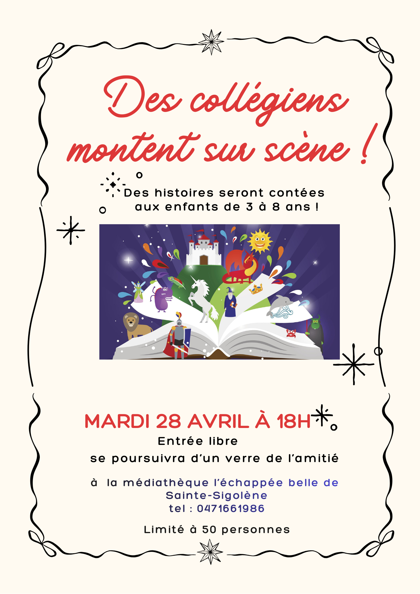 Des collégiens montent sur scène_Sainte-Sigolène