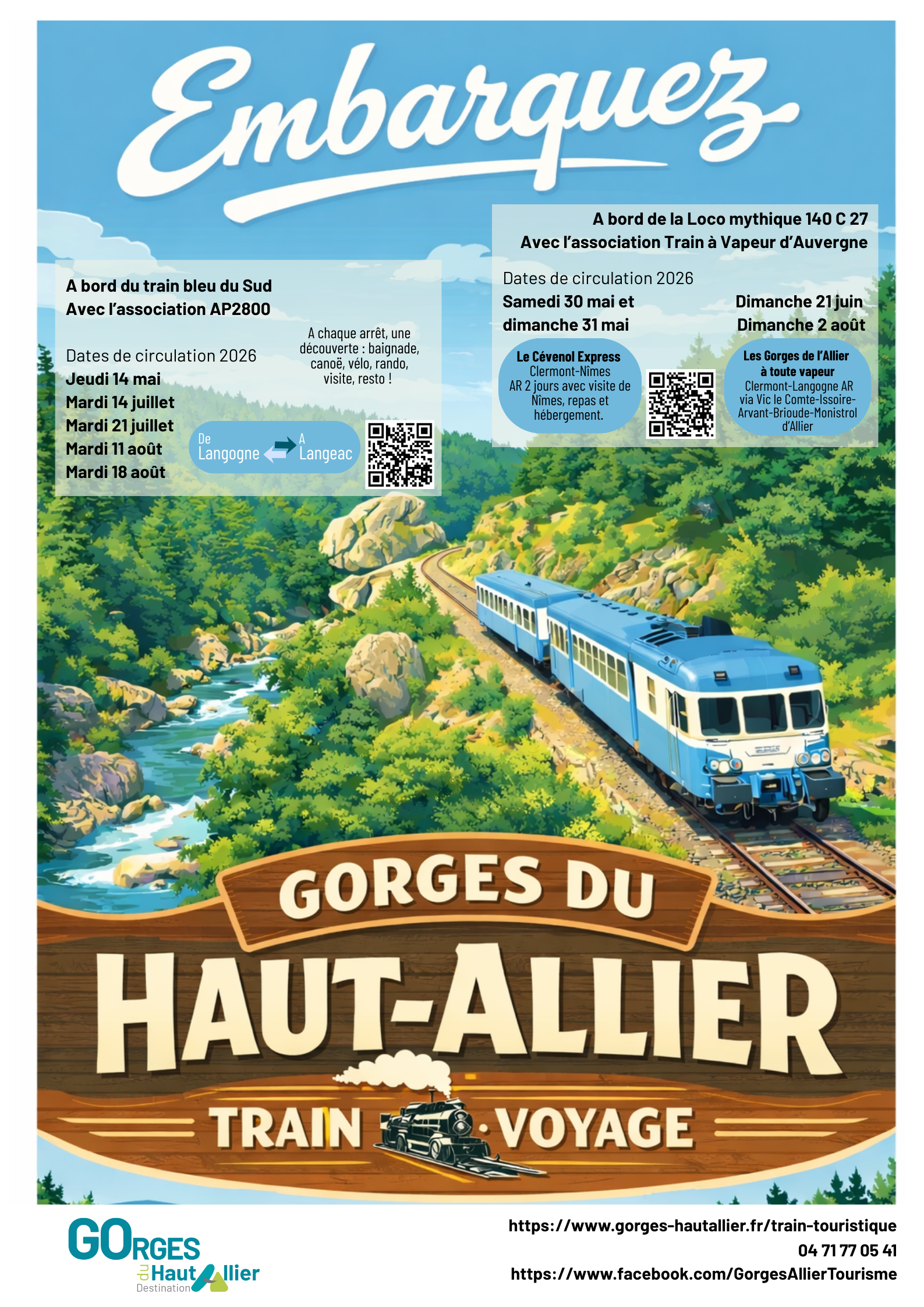 Gorges du Haut-Allier - Train voyage touristique_Langeac
