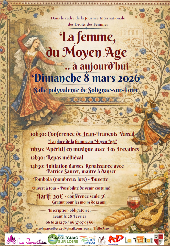 Journée : La femme, du Moyen Âge... à aujourd'hui_Solignac-sur-Loire