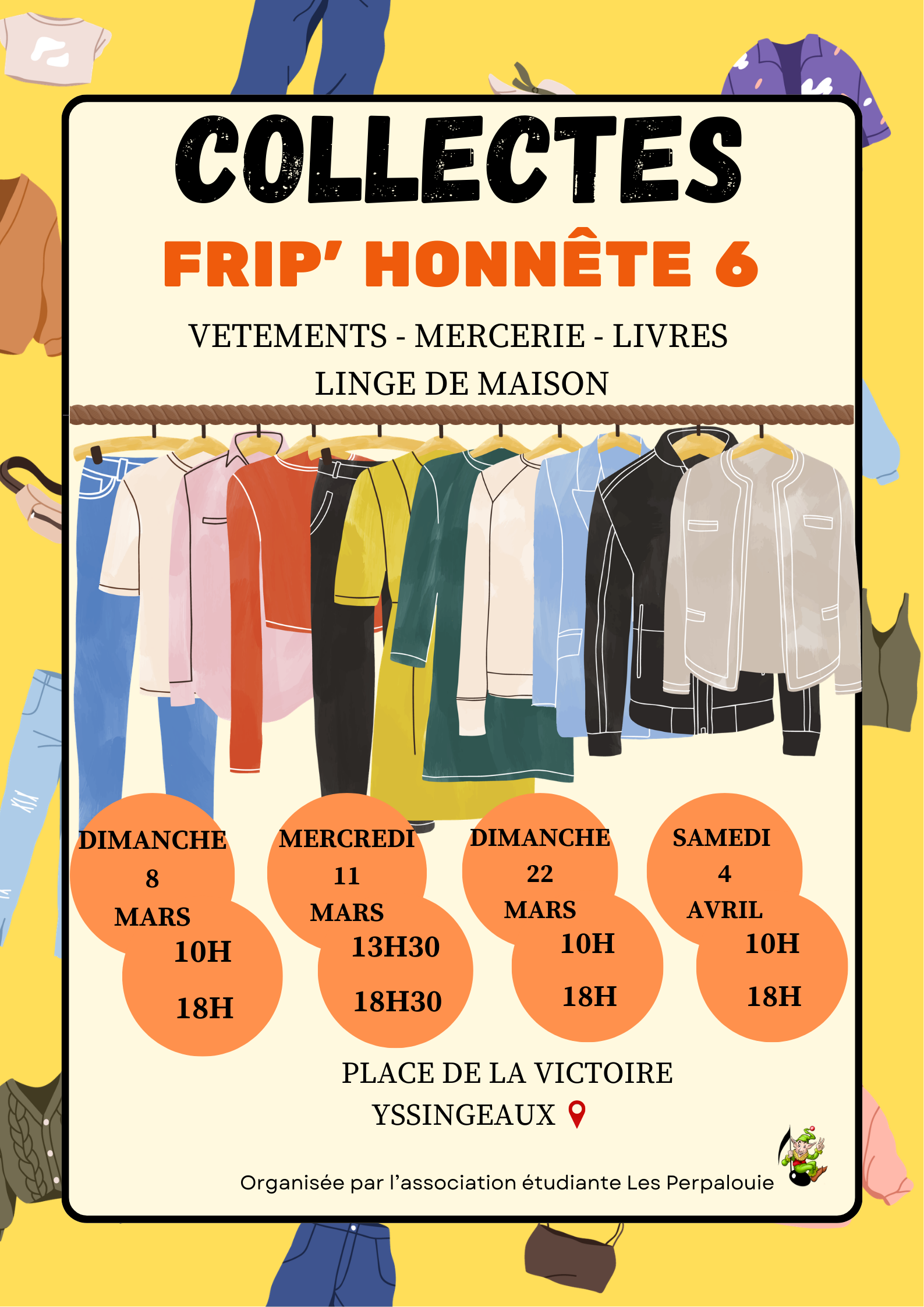 Affiche collectes Frip'honnête 