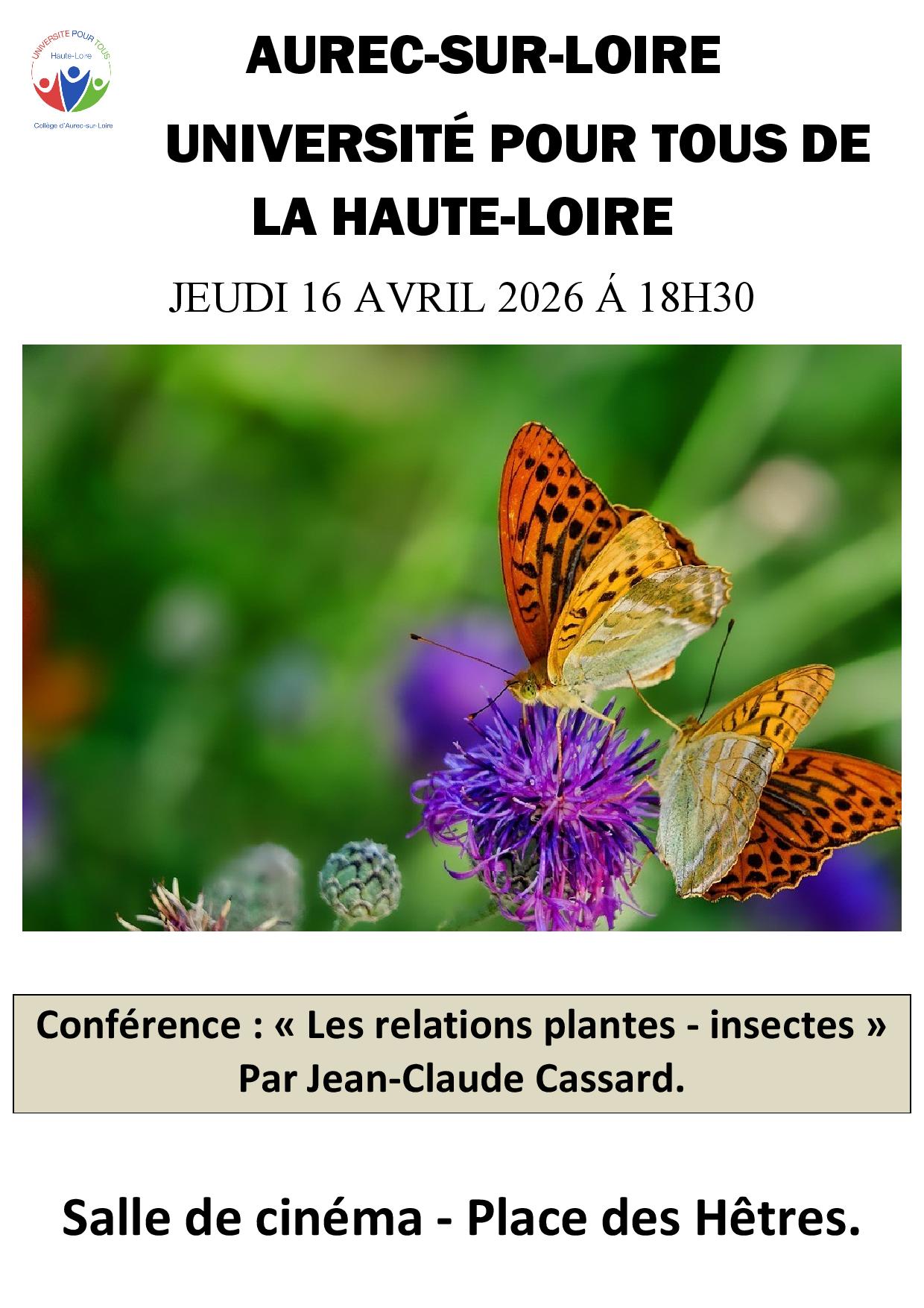 Conférence "Les relations plantes-insectes"_Aurec-sur-Loire