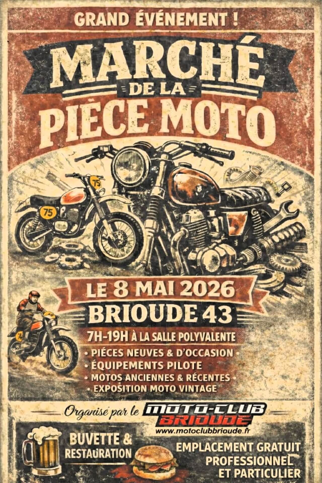 Marché de la pièce moto_Brioude