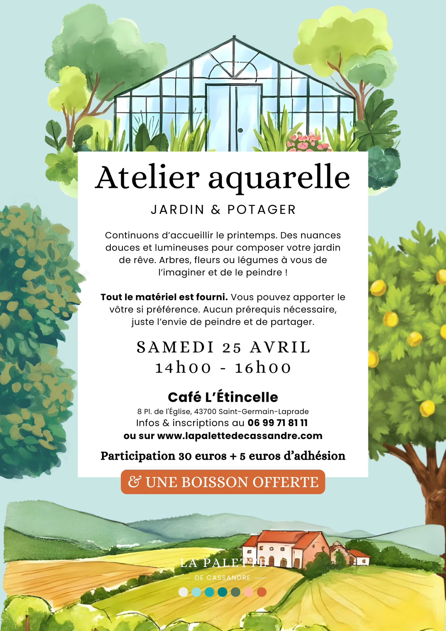 Atelier aquarelle : Jardin & potager_Saint-Germain-Laprade