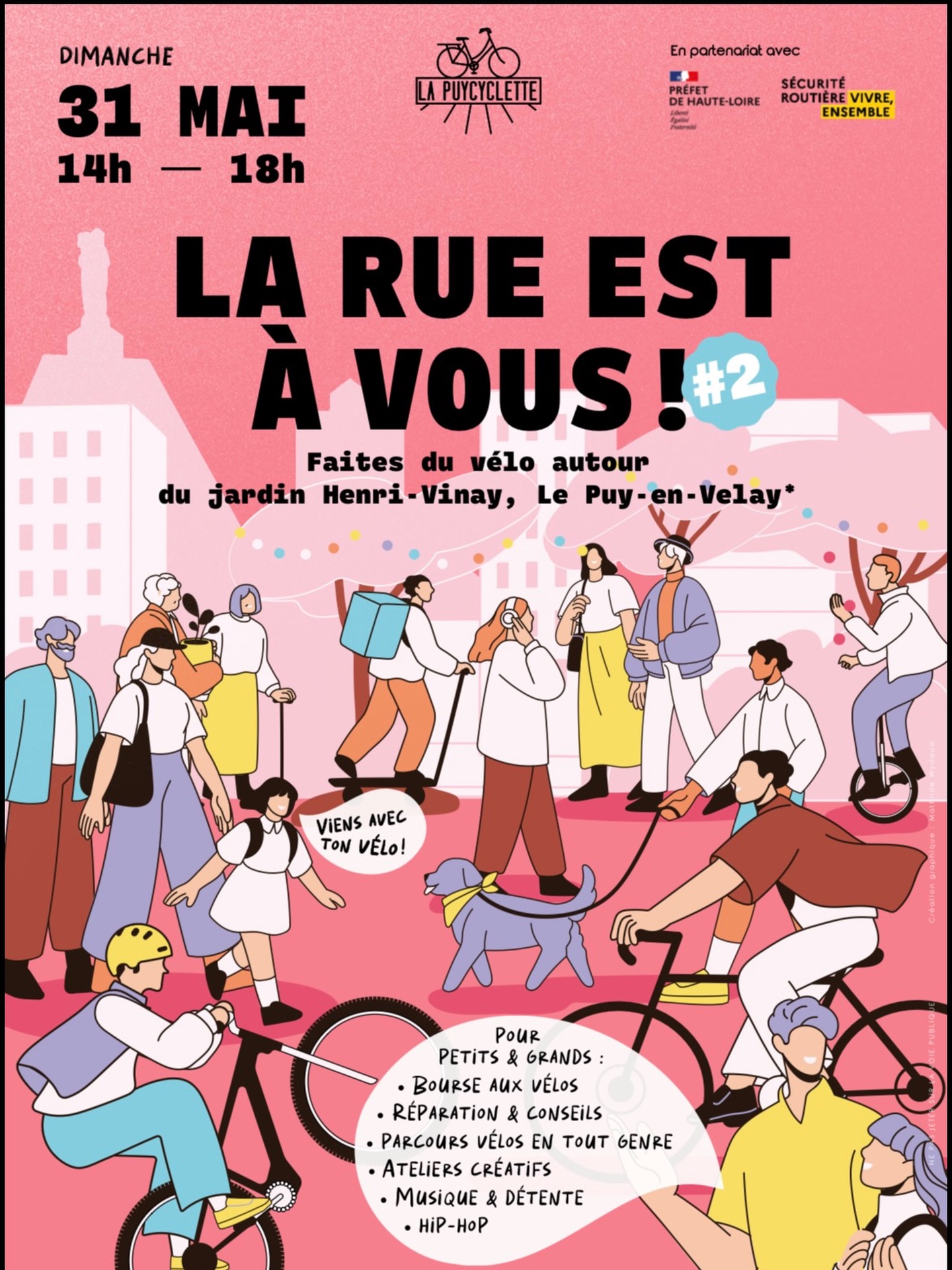 La rue est à vous ! #2 par la Puycyclette_Le Puy-en-Velay