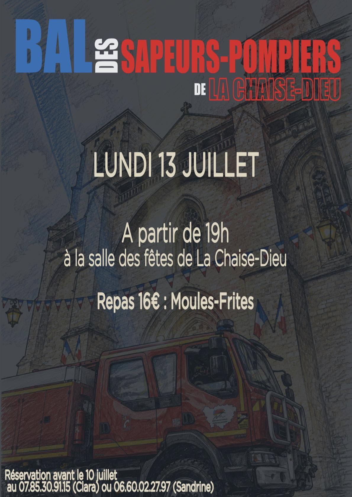Bal  et repas des Pompiers_La Chaise-Dieu