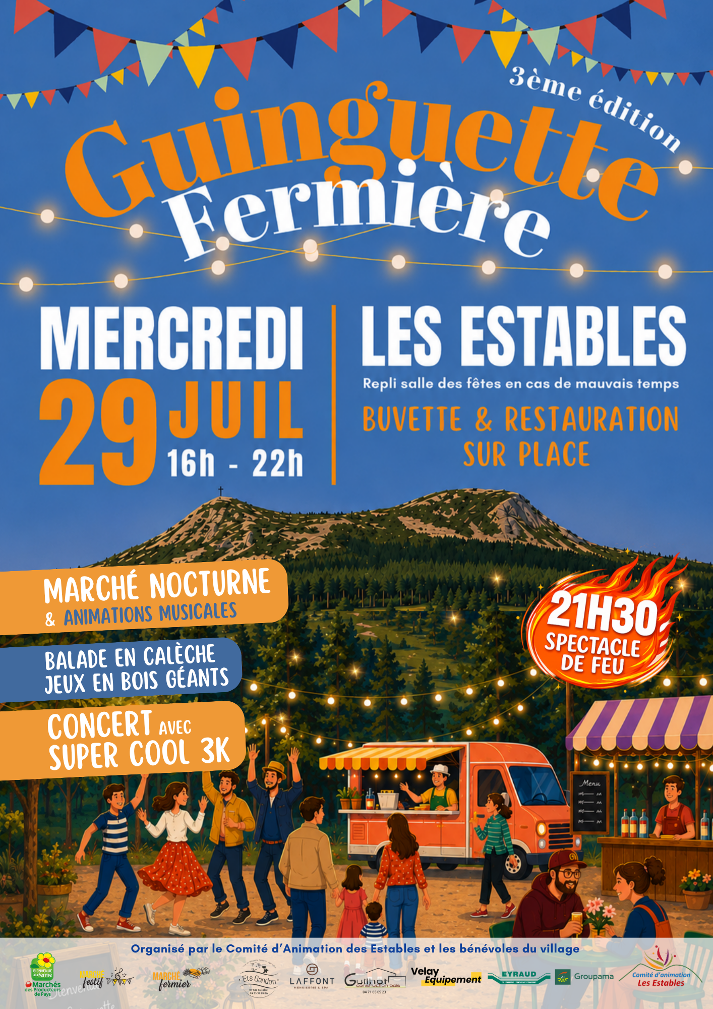 Guinguette Fermière - marché nocturne_Les Estables