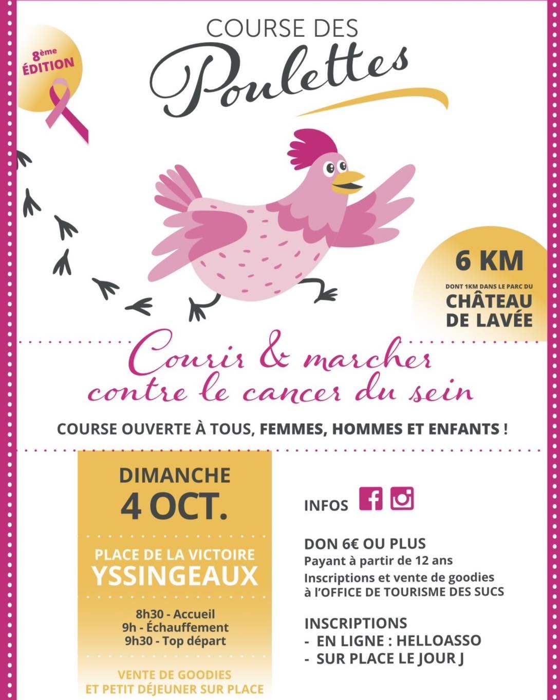 8ème édition de la Course des Poulettes : Courir & marcher contre le cancer du sein_Yssingeaux