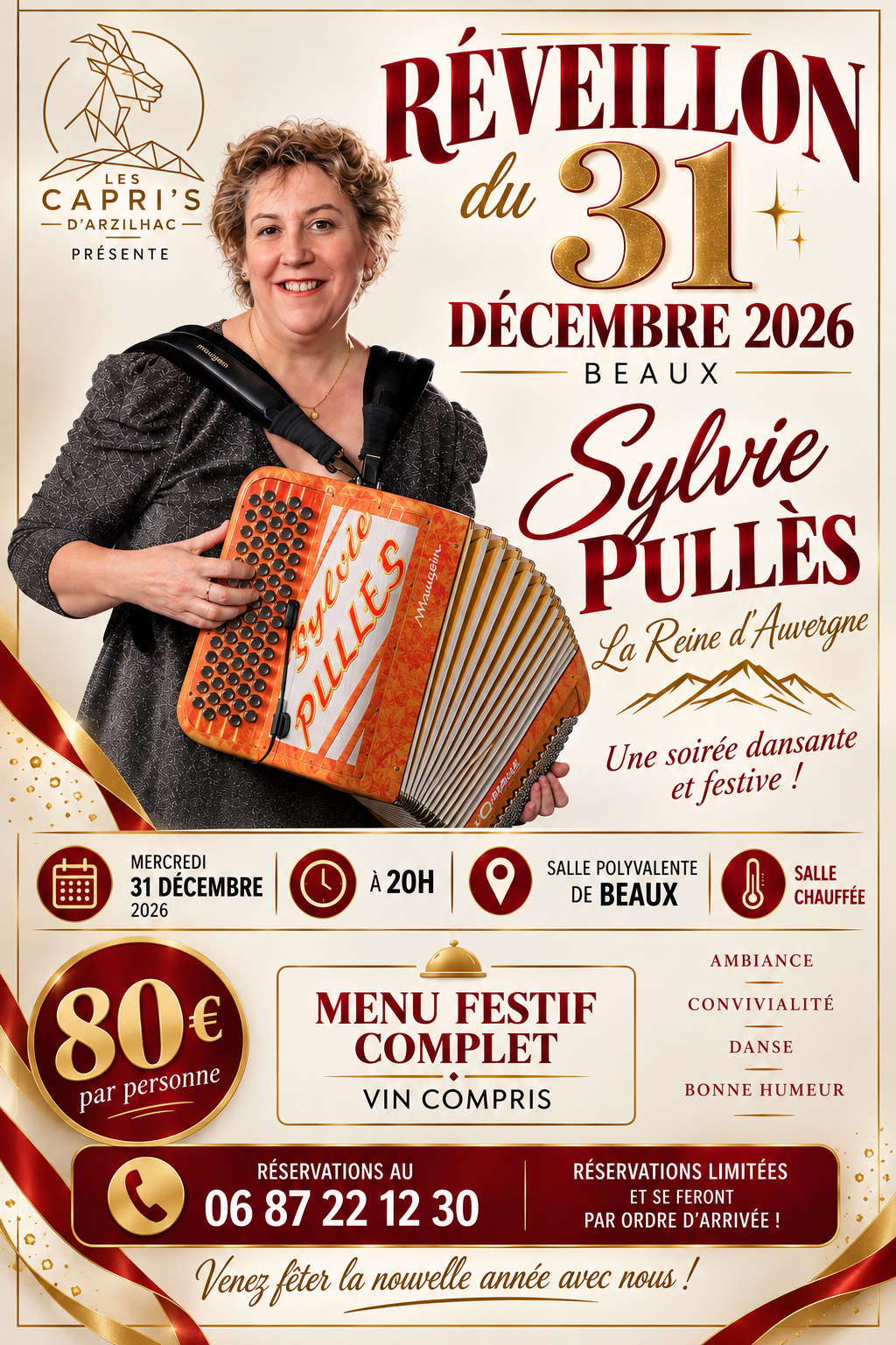 🎉✨ GRAND RÉVEILLON DE LA SAINT-SYLVESTRE À BEAUX ! ✨🎉