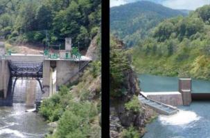 L'ancien Poutès à gauche et le nouveau à droite, soit 11m de différence.