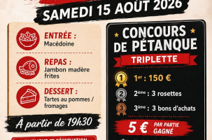 Concours de pétanque et repas jambon madère_Beauzac