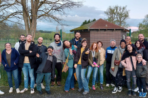 Une partie de l'équipe en charge de l'organisation du Festival Loir'en Zic.