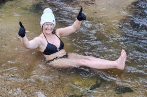 Aurélie a bravé l'eau glacée