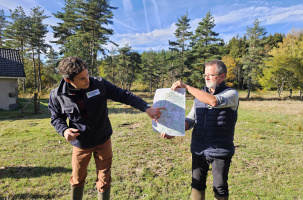 Guillaume Chevallier et Pierre Mossant, chargé de projet et directeur du CEN Auvergne.