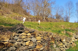 Le parcours des chibottes à Vals près Le Puy.