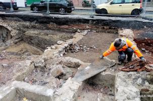 Les fouilles archéologiques de la place du marché couvert terminent le 30 avril 2021.