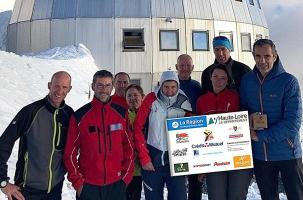 Des pompiers sur le refuge du Gouter dans le Mont-Blanc