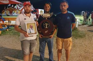 Steven et Thibault, vainqueurs du Challenge L'Enfer avec le président Jérôme Boyer