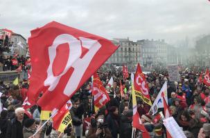 Place du Breuil, manifestation contre la réforme des retraites, mardi 7 mars 2023