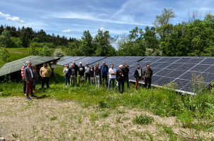Les différents acteurs du projet étaient réunis pour l'inauguration du parc solaire