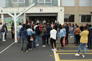 Les sirènes de toutes les écoles, comme le collège brivois Anne Frank, ont retenti.  