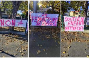 Contre la fermeture de l'école de Corsac