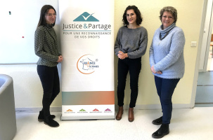 Marine Giraud, Zoé Jouve et Sophie Chantemesse de Justice et Partage 43. 