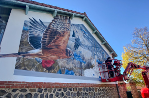 Après cinq semaine de travail, la fresque sera bientôt achevée