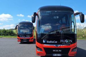 Les bus siglés Blablacar Hugon