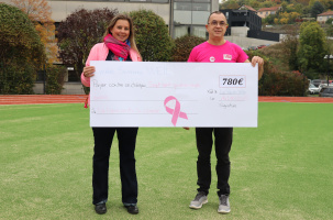 Amélie Defay et Michel Ribeiro heureux de contribuer à la lutte contre le cancer du sei