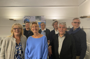 L'équipe du film et les élus locaux pour l'avant-première du film Louise Violet